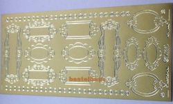 Ziersticker Rahmen gold 1042